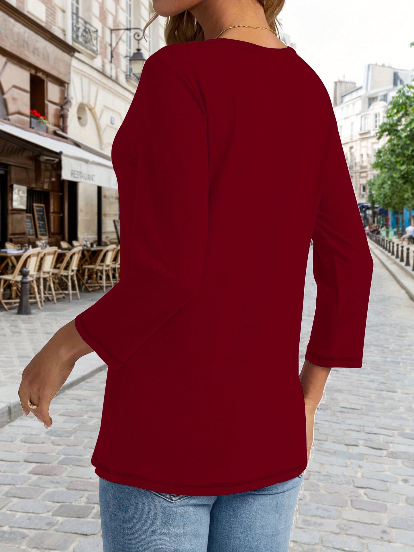 Women'S Long Sleeve T-Shirt with a Design Expressing Gratitude And Blessings - Easy to Wash, Breathable, Soft, And with Medium Stretch, Made Of, Perfect for Casual Wear