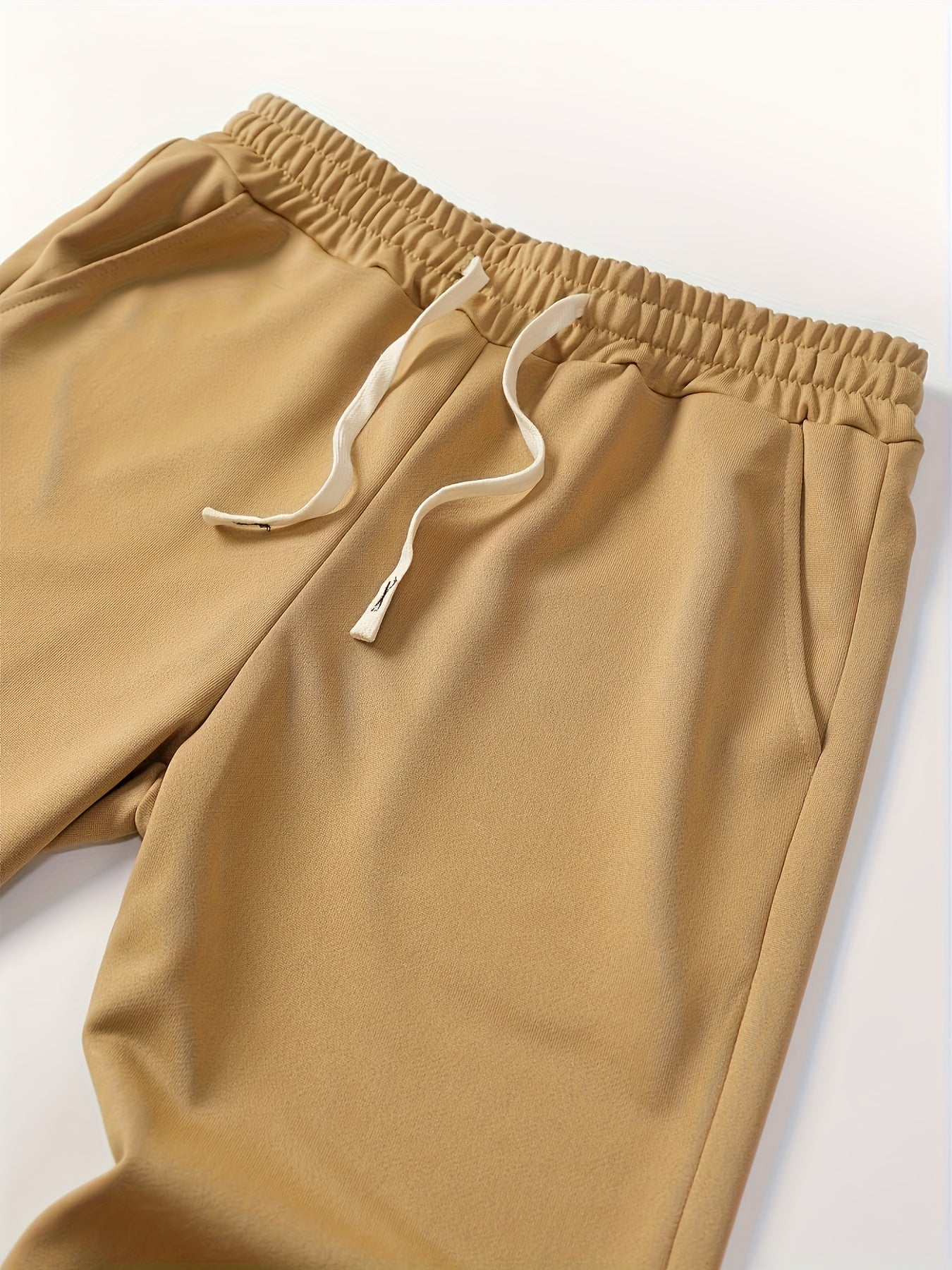 3pcs Men's Spring & Autumn Regular Fit Solid Drawstring Sweatpants with Pockets - Ideal for Outdoor Sports & Casual Wear