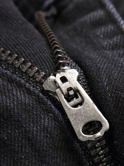 Casual Trend Jeans for Men in Black with a Slim Fit And Ripped Design