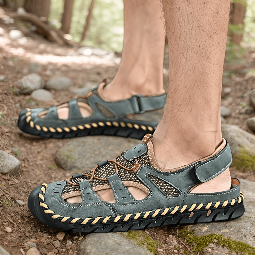 GREKS Men's Closed Toe Sports Sandals-Non-slip Quick-drying Men's Water Sandals Beach Shoes-Soft Casual Walking Breathable Shoes, Sports Sandals for Men, Sandals for Men High Quality, Shoes for Men Sandals, Sandals for Women Summer, Orthopedic