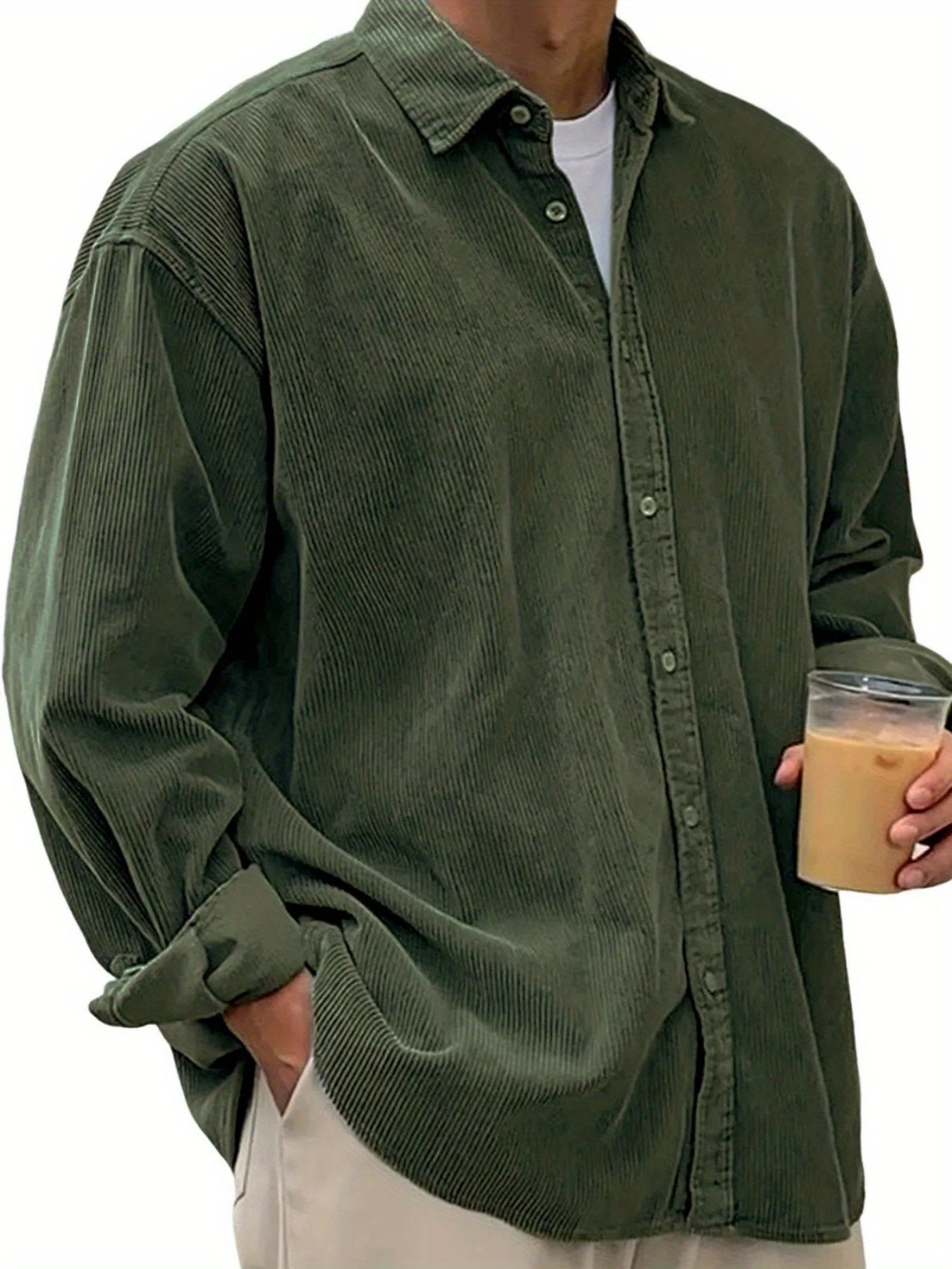 Men's Black Long-Sleeve Shirt - product view 29