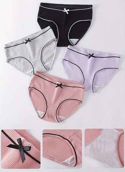 Random 12 Pairs Of New Girls' Leggings, Skin-friendly, Comfortable And Breathable Bow Striped Triangle Leggings