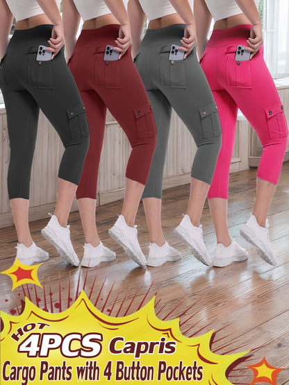 Women's Black/Pink/Blue/Rose Polyester High-Waist Leggings - product view 20
