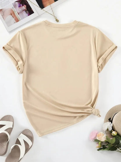 Plus Size - Fun I CELEBRATE ME, Heart Printed Women'S Plus Size T-Shirt, Cute Casual Outdoor Spring Summer Style, Holiday Party Wear, Loose Fit for Comfort, Women'S Printed Short Sleeve Plus Size T-Shirt Top