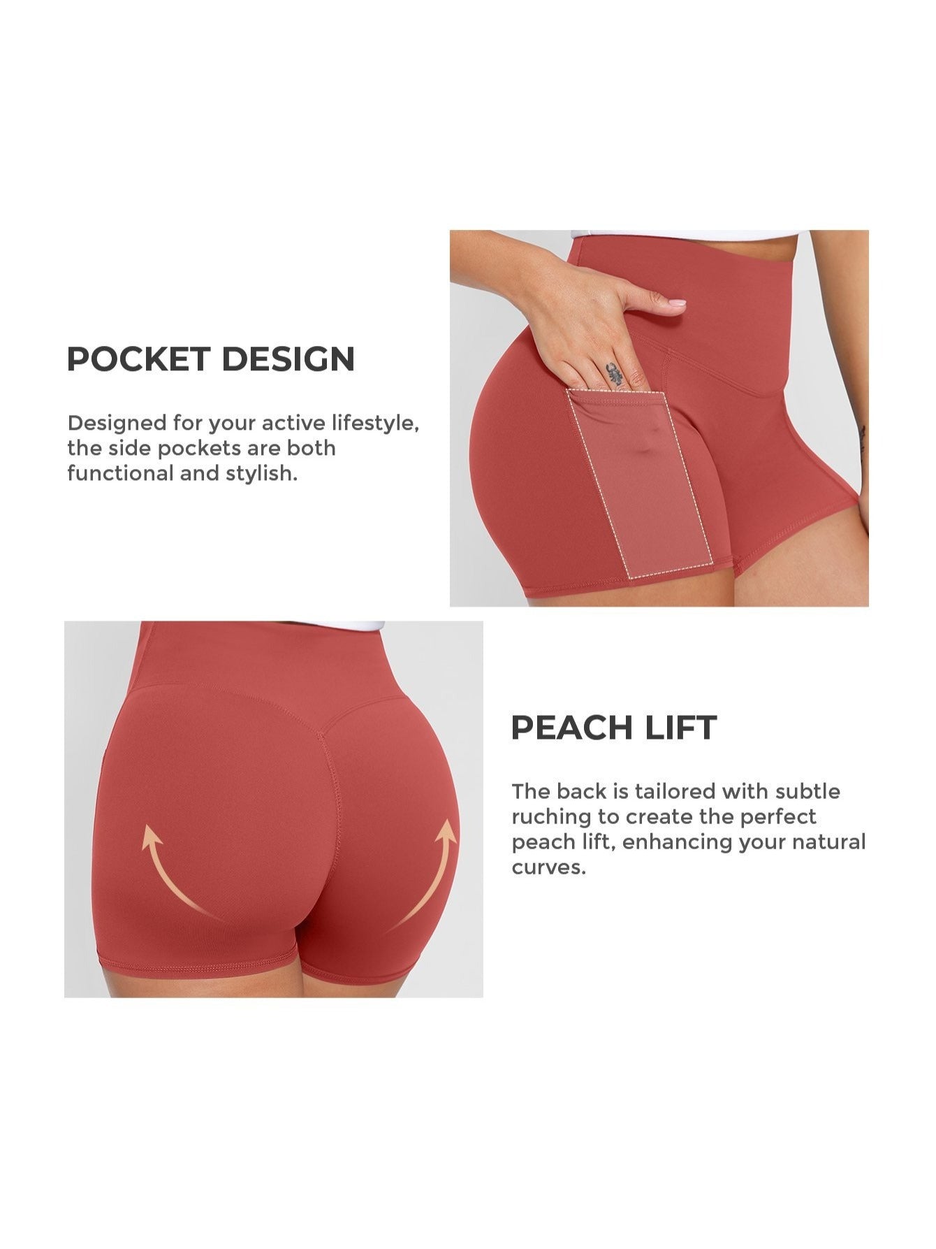 1Pc Women'S High-Waist Stretchy Athletic Shorts, Breathable Compression Bike Yoga Workout Shorts