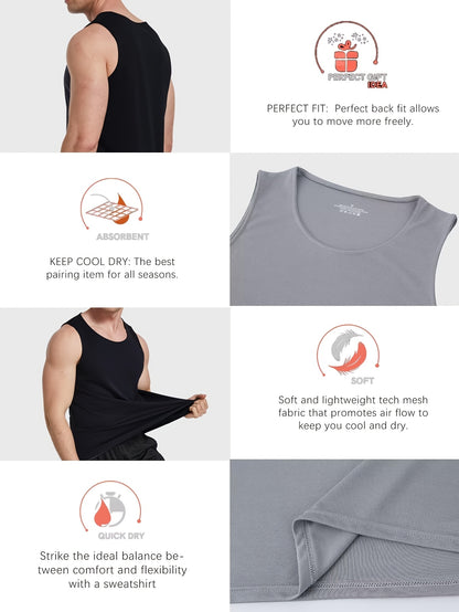 Men's Mixed colors Polyester Tank Top - product view 8