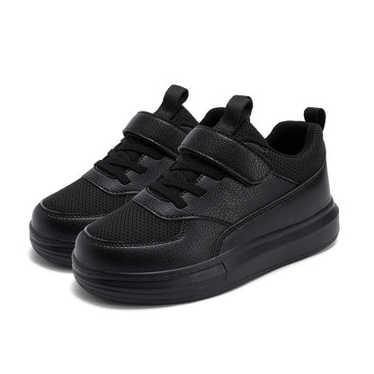 Kids' Lightweight Black Sports Shoes-Seamless Ultra-light EVA Midsole, Breathable Mesh Upper, And Low-top Design, Perfect For Daily Running, Jumping, And Casual Outings.