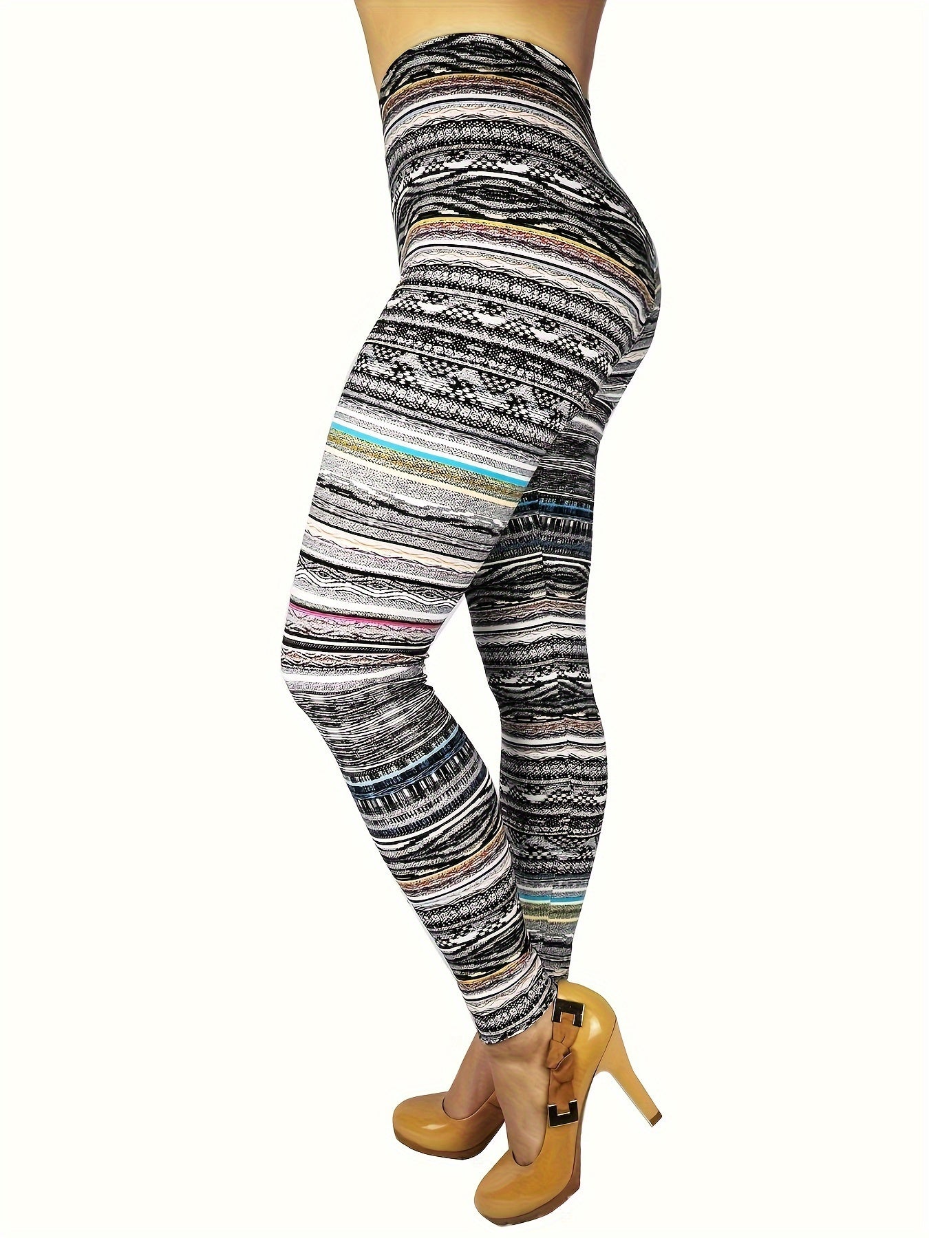 Leggings for Women Tie-Dye & Printed Fashion Leggings Regular/ One Size