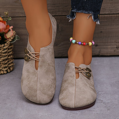 2025 Summer New Soft Flat Casual Single Shoes Women's Round Toe Slip-on Plus Size Women's Shoes, Women Shoes