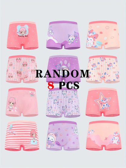 Girls' Boxer Briefs - 8-Pack Animal Print