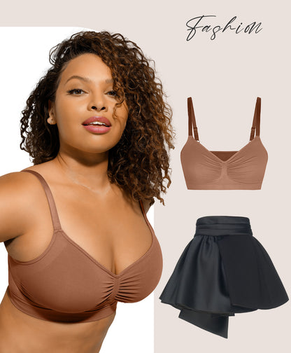 Women's Wireless Push Up Bra Stretch Comfort Bralettes No Underwire Bra Tshirt Bras Sports Bra