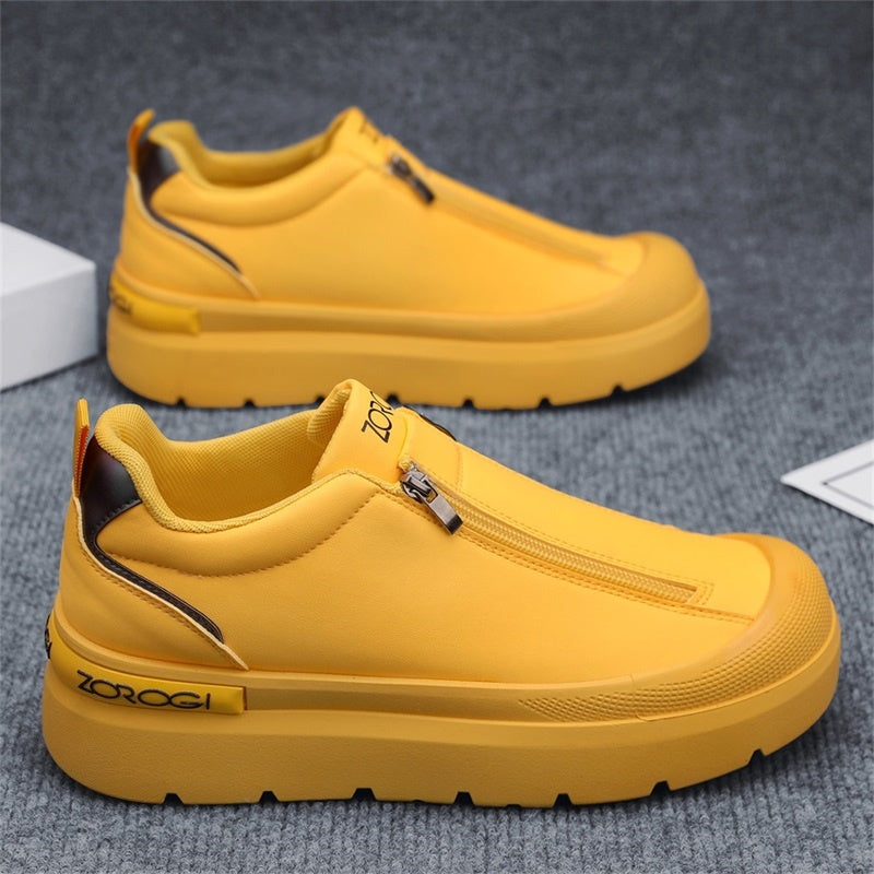 Side Zipper Plus Size Baotou Men's Shoes, Comfortable and Stylish Appearance Inside, Wear Rubber Sole.
