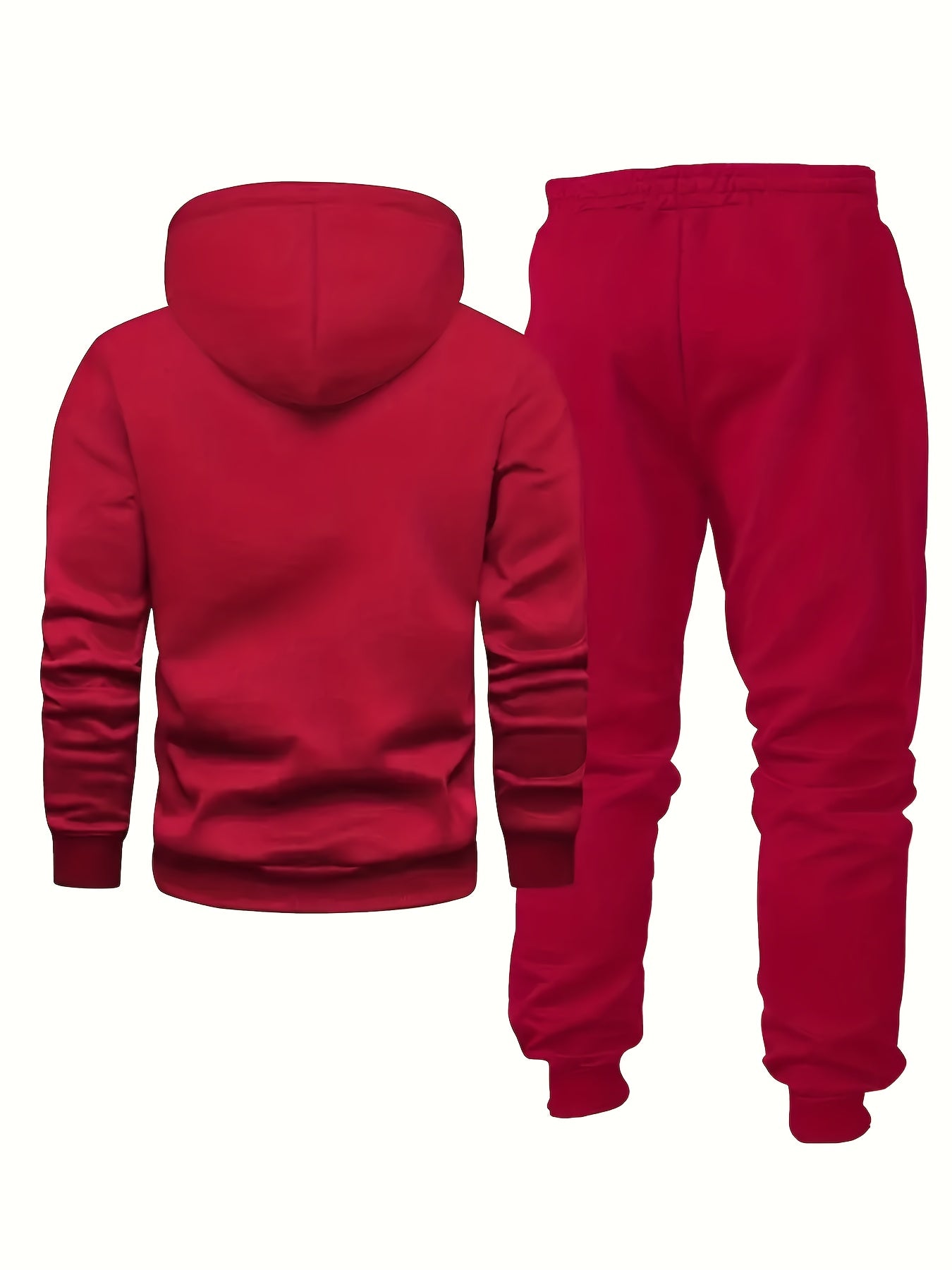 [6pcs Set] Autumn And Winter New Men'S Casual Suit Set, Long Sleeved Hooded Sweatshirt with Long Pants, Drawstring Design, Regular Style, Machine Washable, Suitable for Daily Leisure Outdoor Sports, Outdoor Activities, Casual Wear, Regular Fit