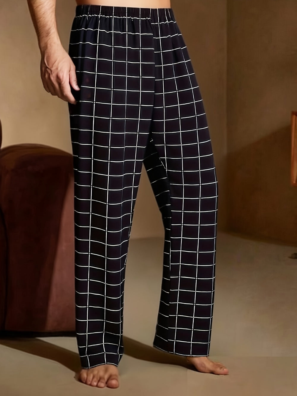Men's Pajama Pants - Plaid Style 658405