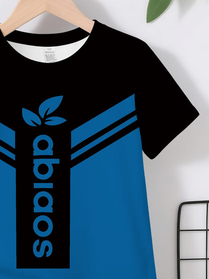 Baby Boy Graphic Outfit Set - Short Sleeve Summer