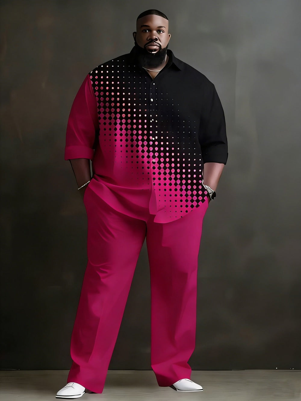 Men's Shirt and Pants Set - Letter Print Everyday Style