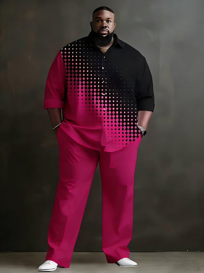 Men's Shirt and Pants Set - Letter Print Everyday Style