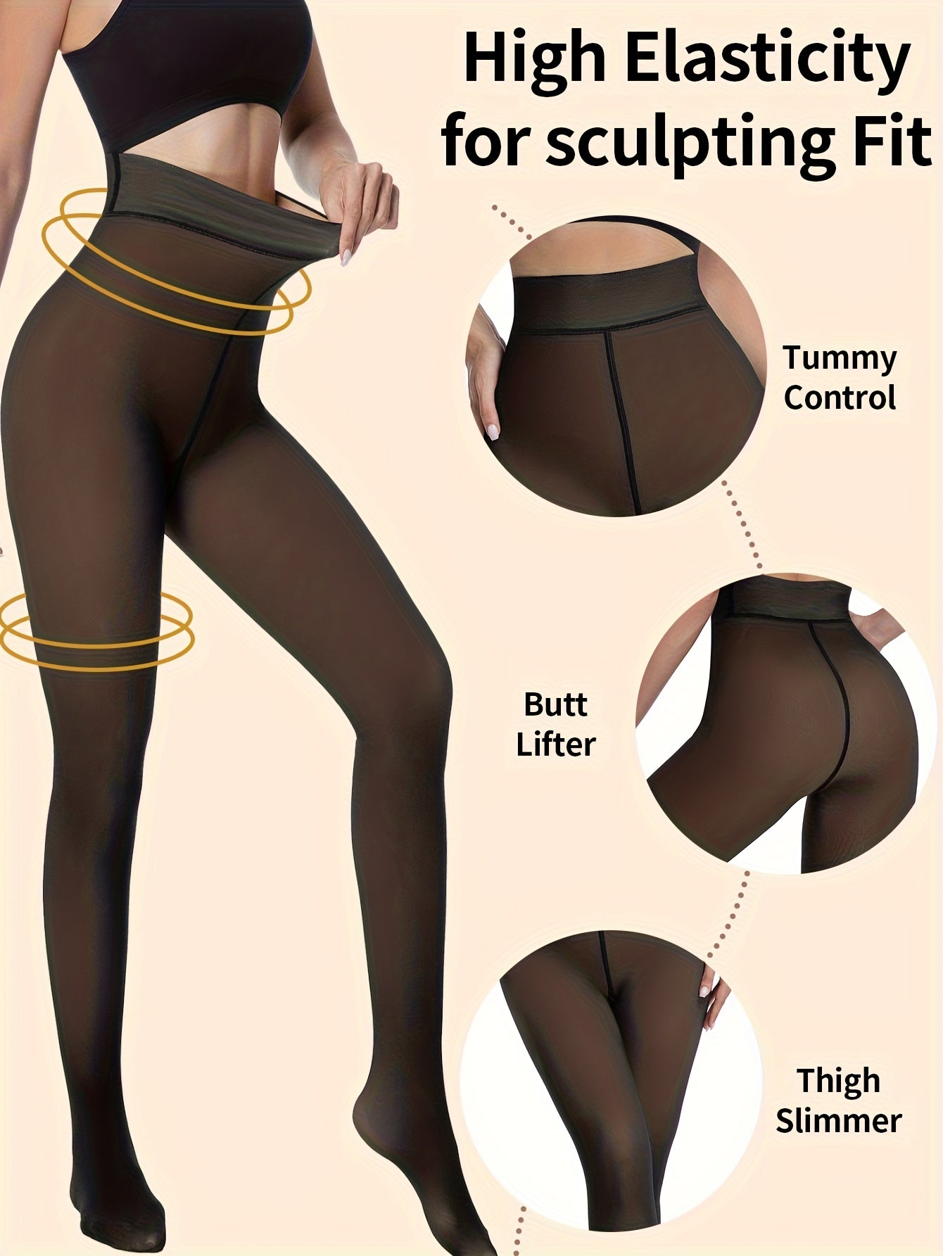 2pcs Set Lined Warm Leggings - [3 Combinations Available] Non-Slip, Scratch-Resistant, Fleece-Lined Warm Baselayer Tights, Perfect For Halloween, Christmas Gifts, Outdoor