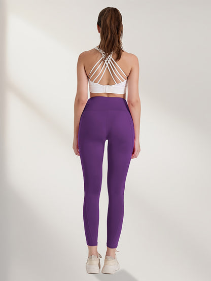 230g Women's Leggings Set of 3 High Waist Breathable with Pockets Compression Tights Multi-Color Suitable for All Seasons Daily Sports Fitness Yoga Shapewear