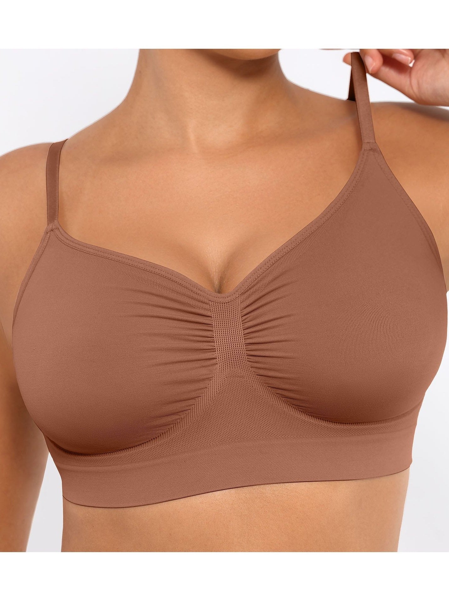 Plus Breathable High-Stretch Sports Bra with Pads - Wireless Mesh Women's Seamless Yoga & Running Top - Solid Color Activewear