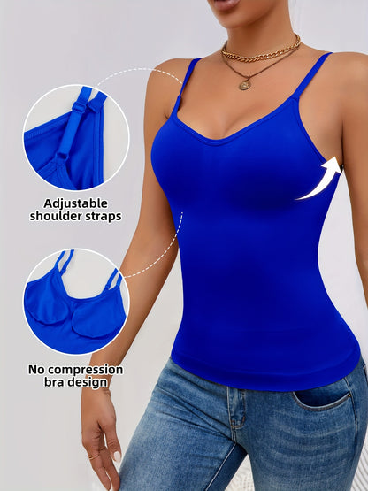 3pcs Women'S Camisole Vest, Comfortable, Breathable, Sleeveless Bottom, Inner Layer, Shaping And Body Shaping Sports Bra