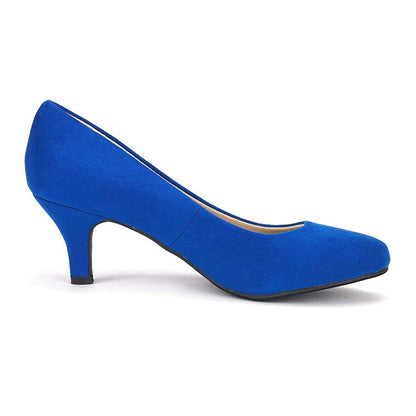 Women's Luvly Bridal Wedding Party Low Heel Pump Shoes Women’s High Heel Dress Pump Round Toe Shoe Classic Office Special Dressy Casual Wedding Pump Shoes