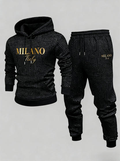 2pcs set, autumn and winter Men's army green hooded drawstring long-sleeved trousers set, selected high-quality fabrics, breathable, comfortable and easy to wear, the first choice for holiday gifts for family, objects, brothers and friends, Lounge