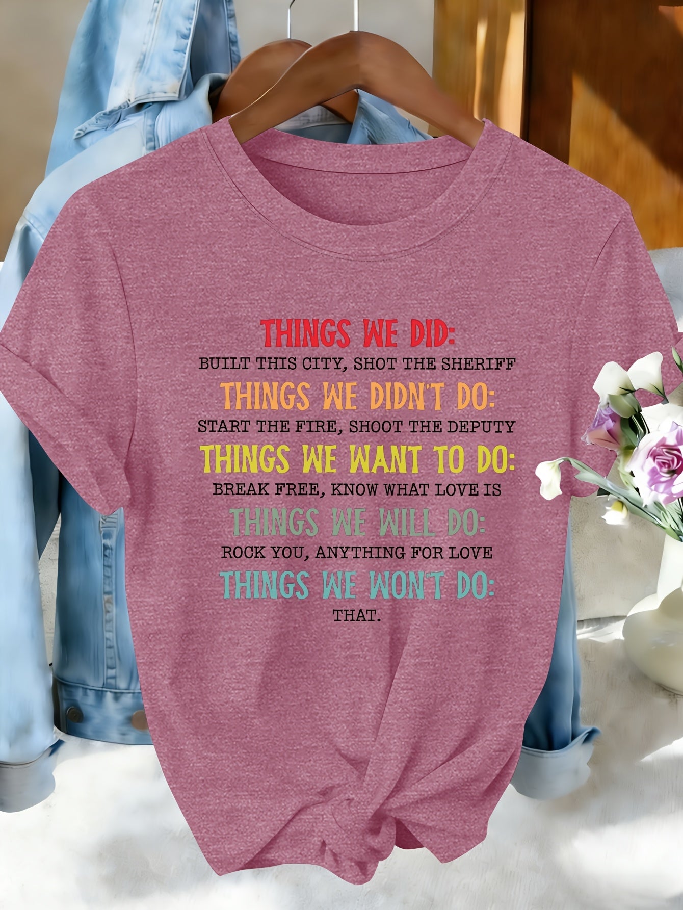 Things We Did Didn't Want Will Won't Do Tee, Retro Vintage T-Shirt, things we did tee, funny tee Analyze listing