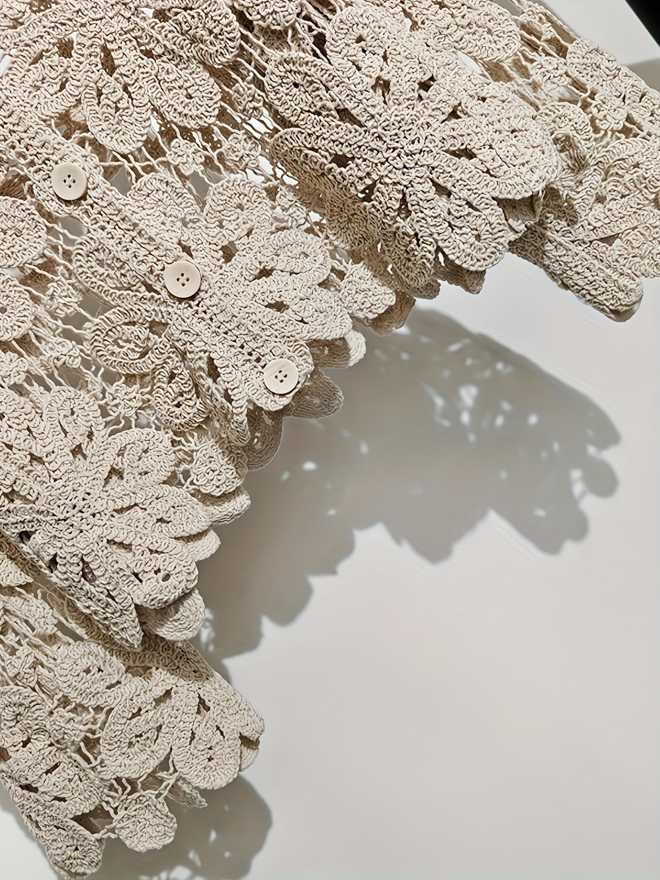 New Cardigan Bohemian Style Jacquard Hollow Crochet Embroidered Women'S Top