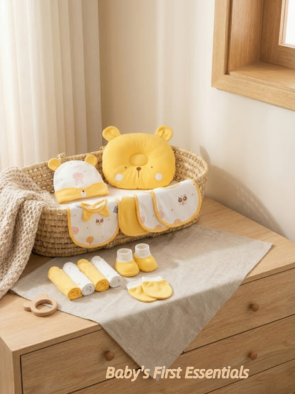 Baby Boy Clothes + Baby Items, Newborn Daily Necessities Complete Set, 0-3 Months, Total 22pcs, 3 Sets Of Clothes +Swaddle Blanket+ Hat + Hand And Foot Covers, Full Moon Summer Long Sleeve Set, Baby Romper, Local Warehouse, Baby Shower Gift