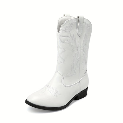 DREAM PAIRS KIDS Cowgirl Cowboy Western Boots Boys And Girls Mid Calf Riding Shoes Little Kid/Big Kid