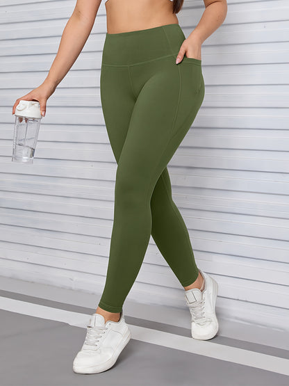 5pcs Women' High Waisted Cropped Leggings with Pockets - Full-Length Suitable for & Casual Attire, Non-Sheer Tummy Pants, Machine Washable Stretchy Base Layer for,, Layering (Year-Round)