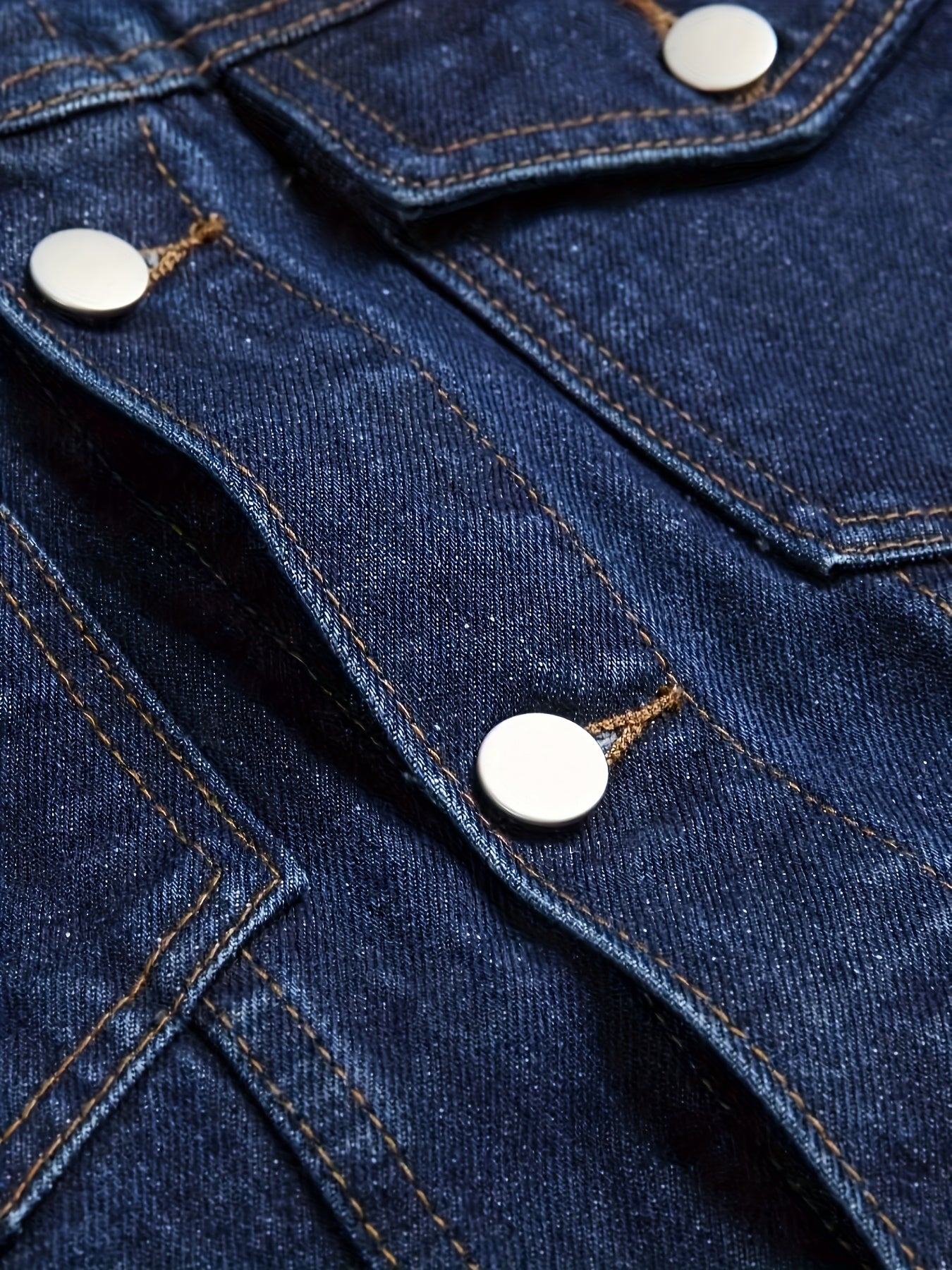 1pc Men'S Casual Denim Jacket, 80% 20%, Solid Color, Lapel Collar, Non-Stretch Woven Fabric, Regular Fit with Pockets