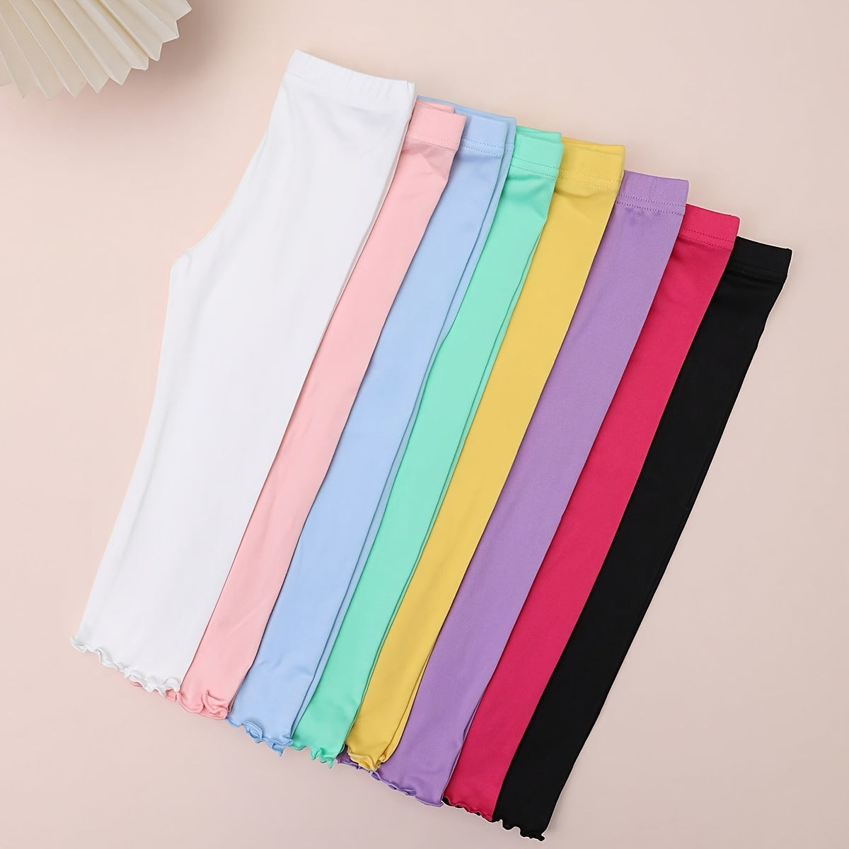Girls' 6411 Wood Ear 8/Black White Red Green Yellow Blue Purple Pink Leggings - product view 3