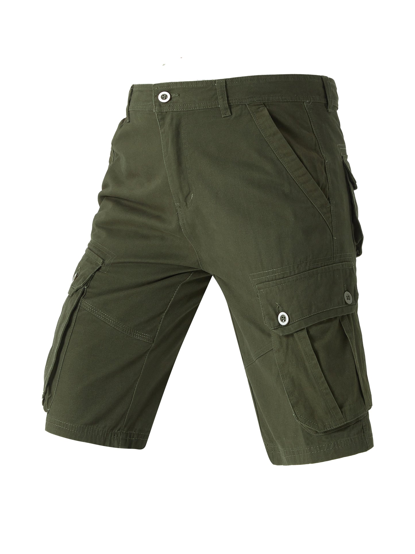 Men'S Pure Washed Outdoor Multi-Pocket Tooling Shorts Suitable for Daily Hunting, Fishing, Mountaineering, Camping And Other Outdoor Leisure Activities