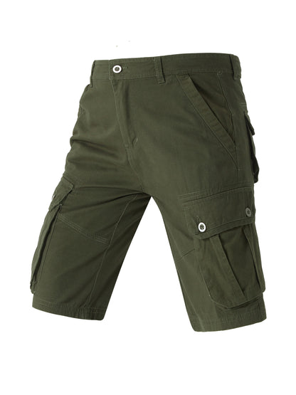 Men'S Pure Washed Outdoor Multi-Pocket Tooling Shorts Suitable for Daily Hunting, Fishing, Mountaineering, Camping And Other Outdoor Leisure Activities