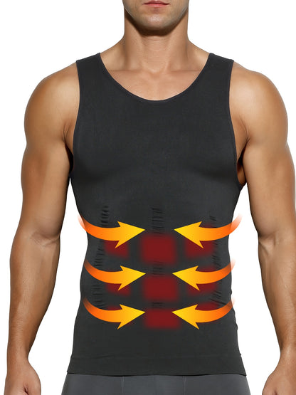 6pcs Casey Kevin Compression Tank Tops Men Body Shaper Vest, Athletic Mens Shapewear Muscle Shirts for Men, Tight Body Shaper Tummy Control Mens Undershirts, Highly Elastic Mens Workout Tank Tops, Breathable Gym Tank Tops for Men