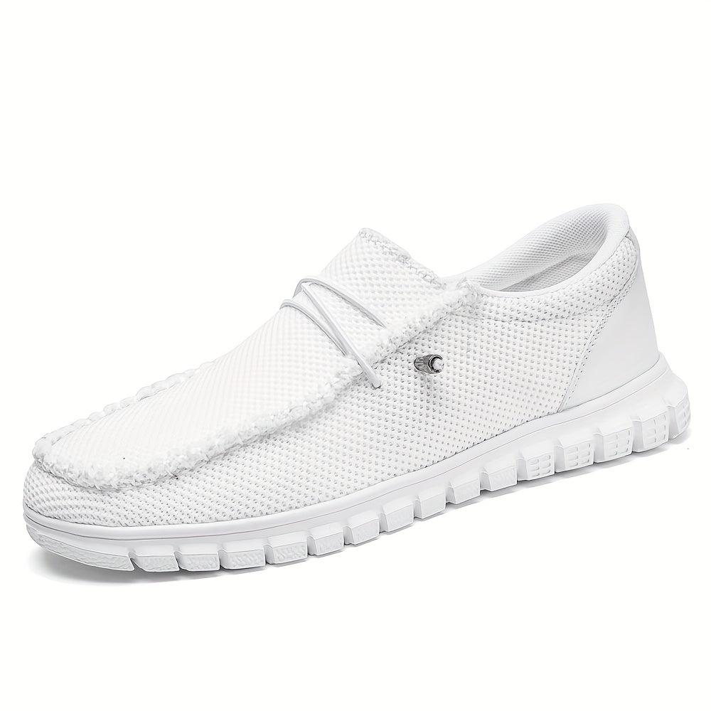 Men's Lightweight Casual One-step Sneakers Non-slip And Breathable for Running And WalkingLace-free Round Toe DesignPure ColorAll-season Wearability - 9920