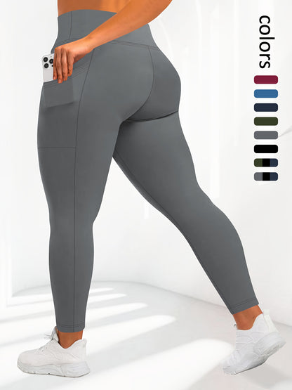 Dark Gray Polyester High-Waist Oversized Pants - product view 12