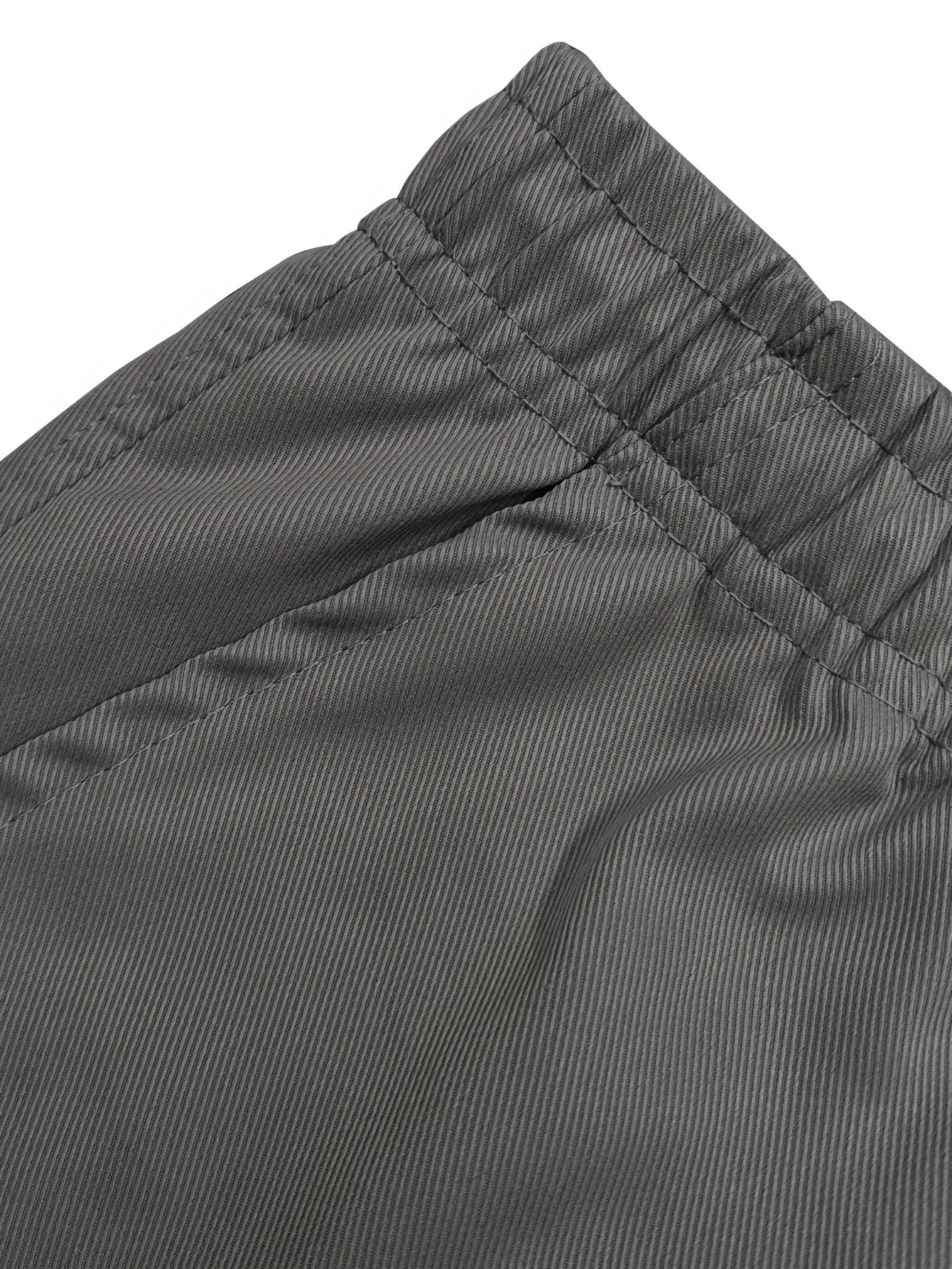 Men's Grey Polyester Cargo Shorts - product view 45