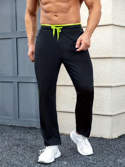 3Pack Men'S Lightweight Sweatpants With Pockets Open Bottom Athletic Pants For Workout, Jogging, Gym, Running, Training