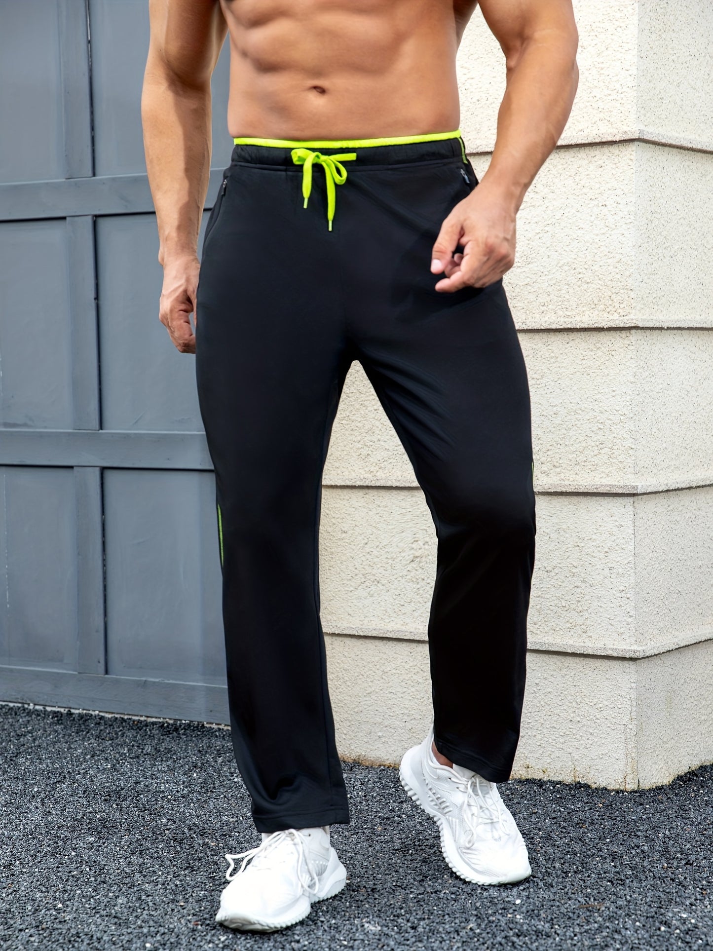 3Pack Men'S Lightweight Sweatpants With Pockets Open Bottom Athletic Pants For Workout, Jogging, Gym, Running, Training