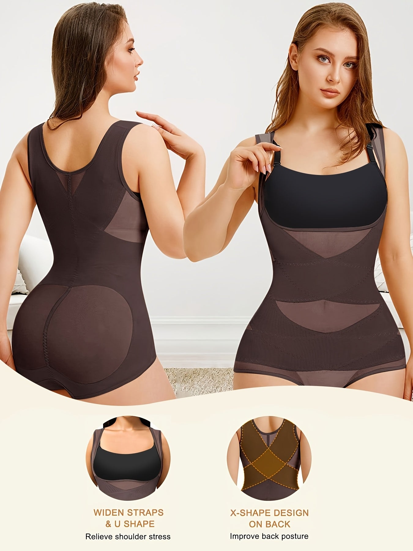 Plusize Bodysuit for Women Tummy Control Butt Lifter Panty Hi-Waist Trainer Stomach Body Shaper Girdles Shapewear Waist Trainer Corset