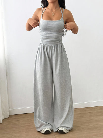 Casual Loose-Fitting Pleated Jumpsuit for Women, Suitable for Spring And Summer