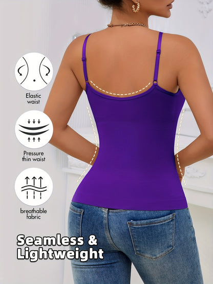 3pcs Women'S Camisole Vest, Comfortable, Breathable, Sleeveless Bottom, Inner Layer, Shaping And Body Shaping Sports Bra