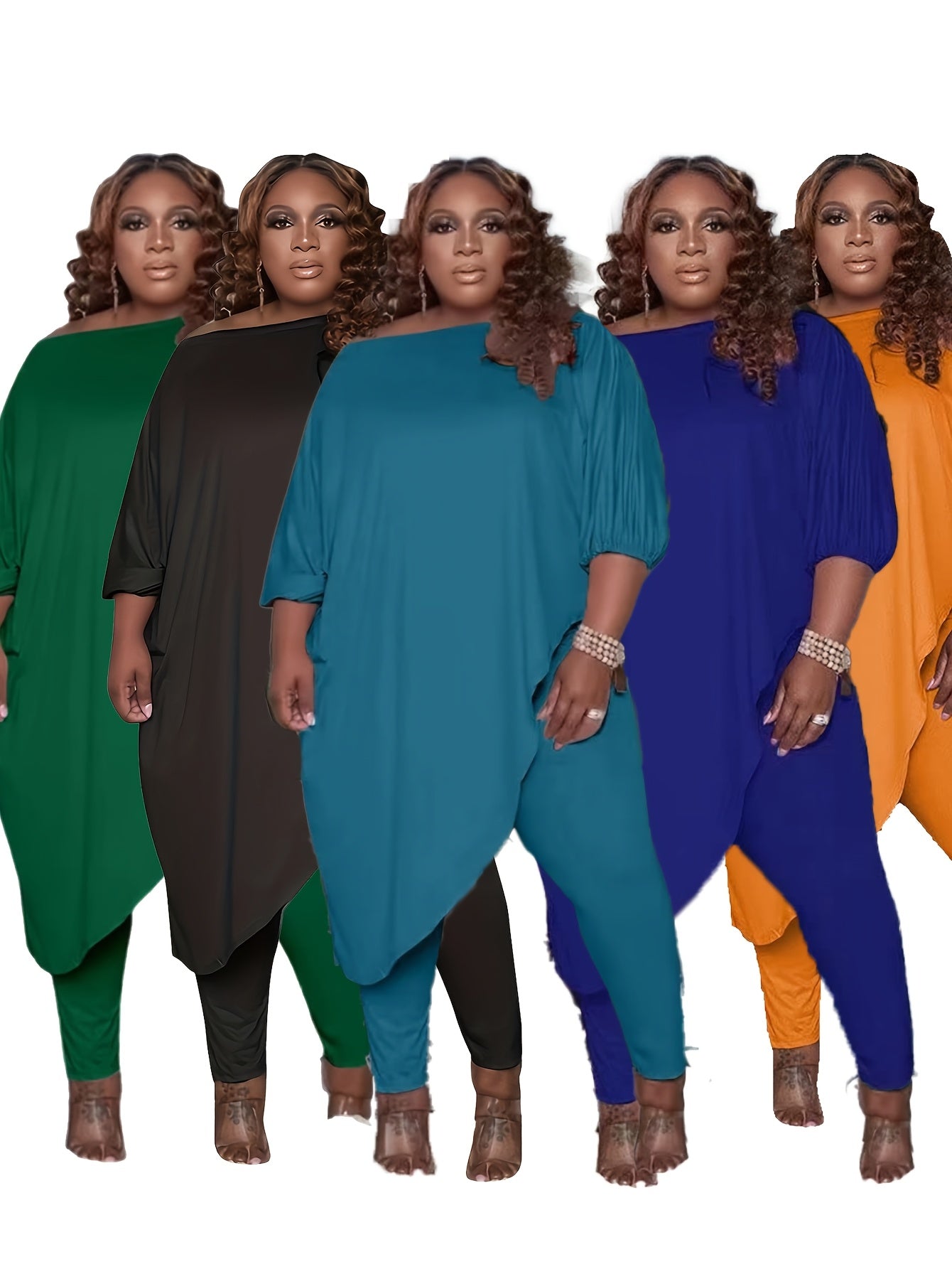Plus Size, 1pc Plus Size Women's Clothing, Elastic, Soft And Comfortable, Skin-friendly And Breathable, Simple But Elegant, You Can Casually Match with Flats Or High Heels, Suitable for Leisure, Shopping, S,, And So On