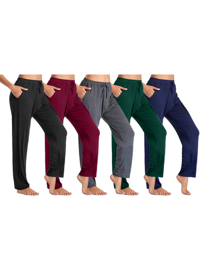 4-Pack Women's Loose Fit Classic Lounge Pants