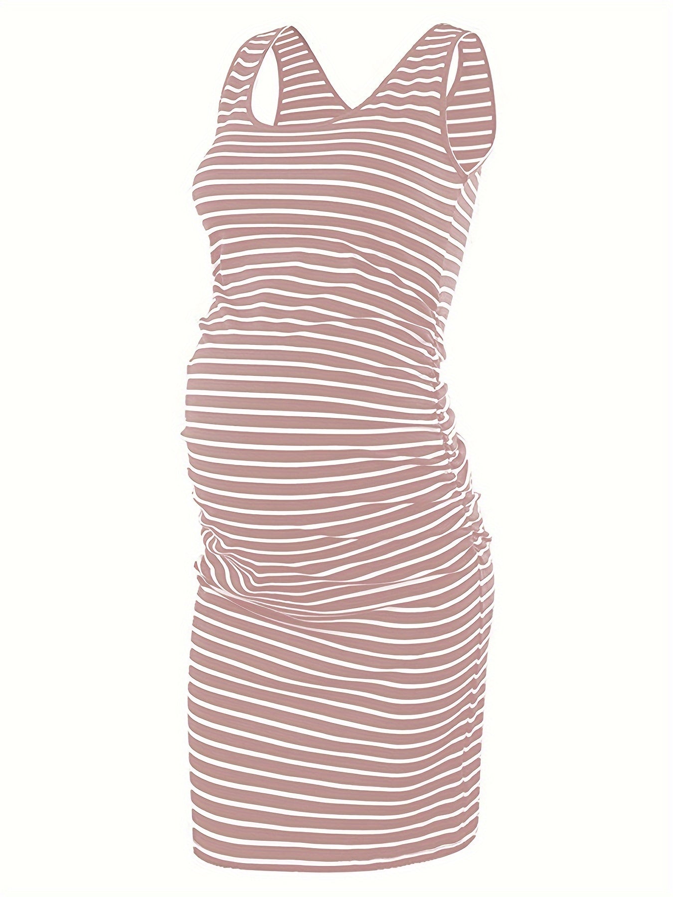 Women Summer Sleeveless Maternity Dress Pregnancy Tank Scoop Neck Mama Clothes Casual Bodycon Clothing