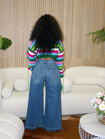Loose-Fitting Flared Jeans for Women