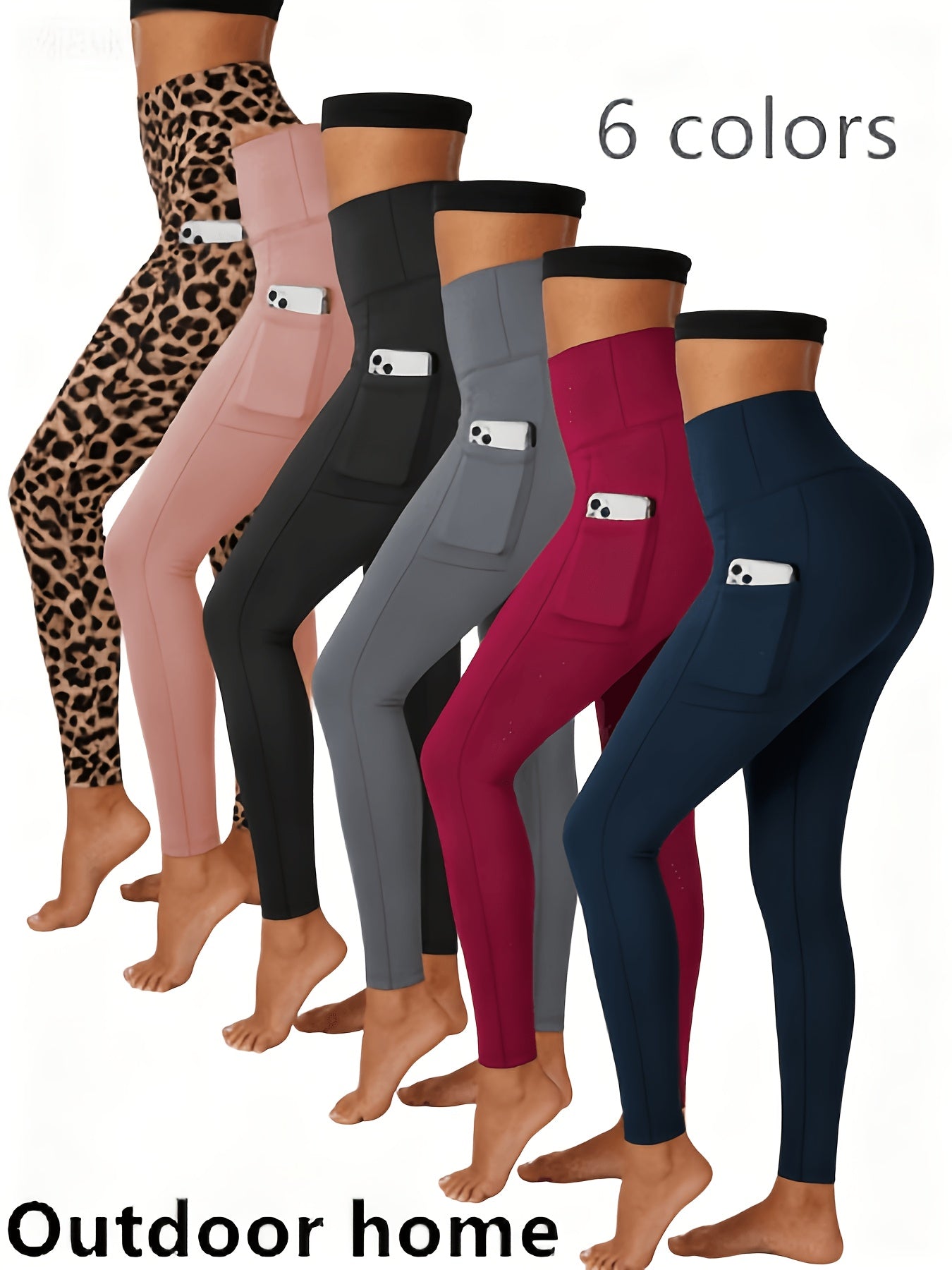 Women's Side Pocket Yoga Pants, Phone Pocket, High-waisted Butt-lifting, High-stretch Breathable, Versatile for Running And Fitness